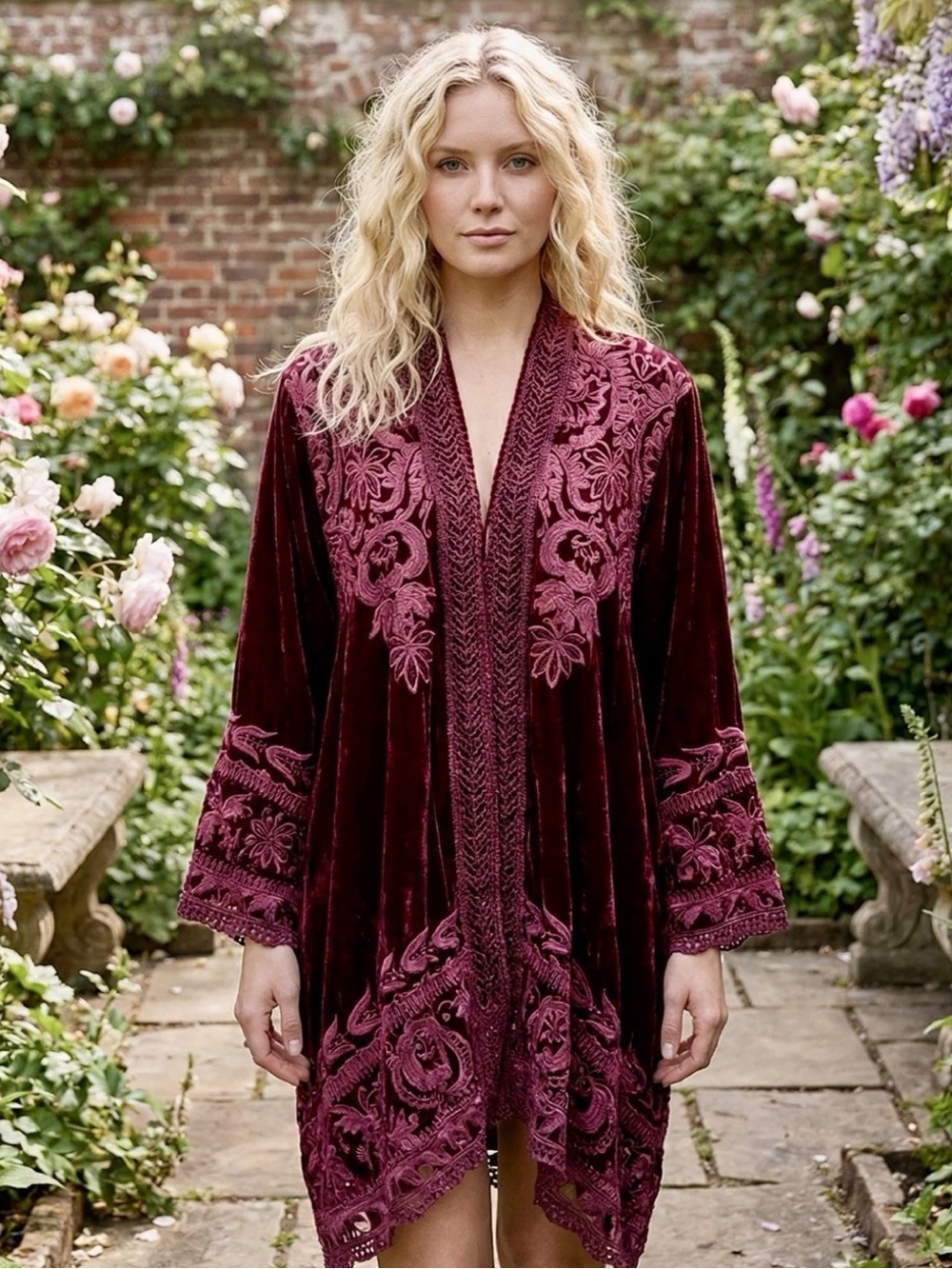 Johnny Was Set - Hirsh Velvet Cardigan with top